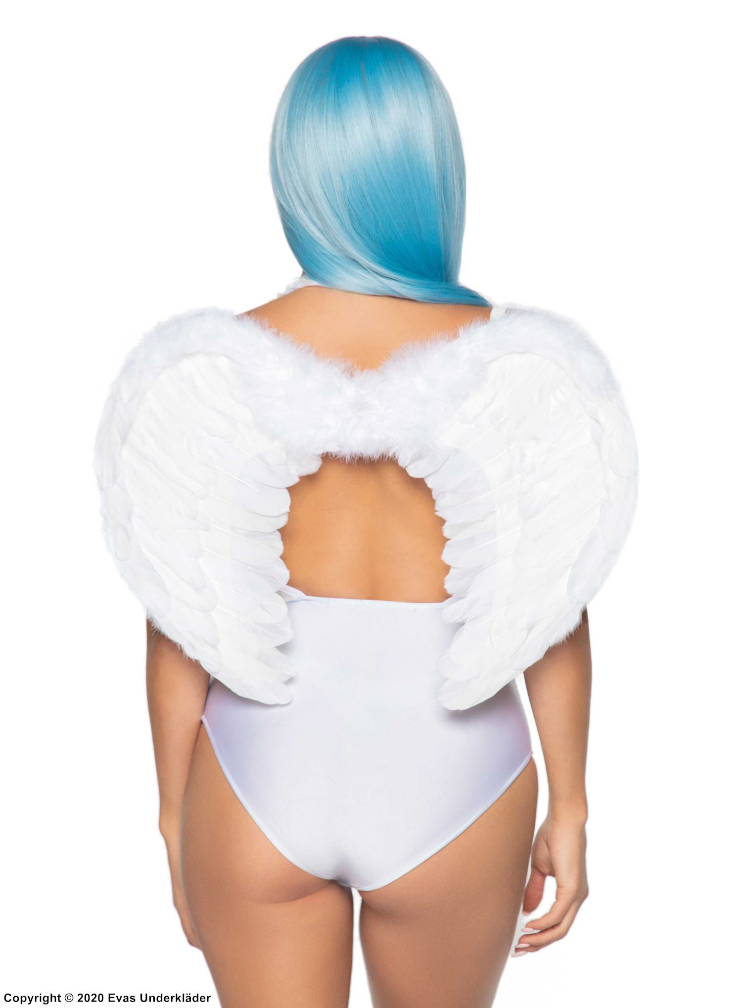 Engel, Kostüm-Flügel, Gefieder, Marabu-Besatz